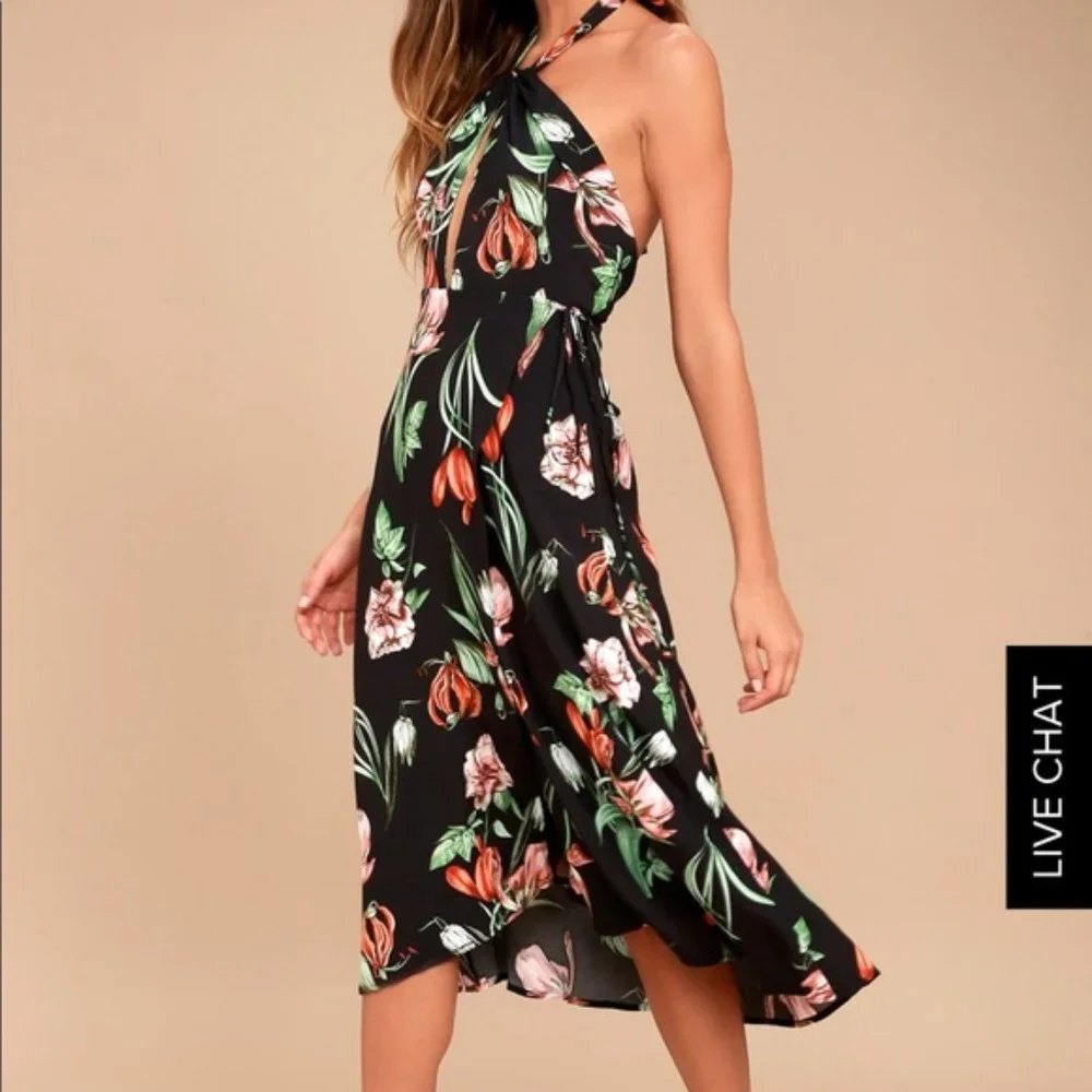 ASTR The Label Luciana Floral Wrap Dress - Picture 3 of 6